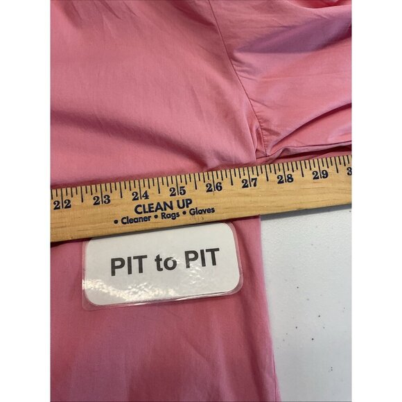 NEW Free People Button Down Lantern Sleeve Poplin Shirt Pink Oversized size‎ L - Picture 12 of 14